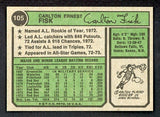 1974 Topps Baseball #105 Carlton Fisk Red Sox NR-MT 504060