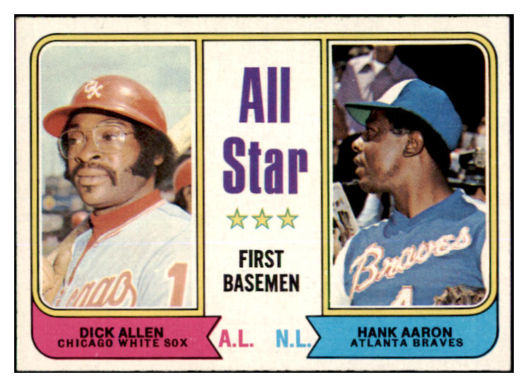 1974 Topps Baseball #332 Hank Aaron Dick Allen NR-MT 504082