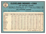 1965 Topps Baseball #481 Cleveland Indians Team NR-MT 504185