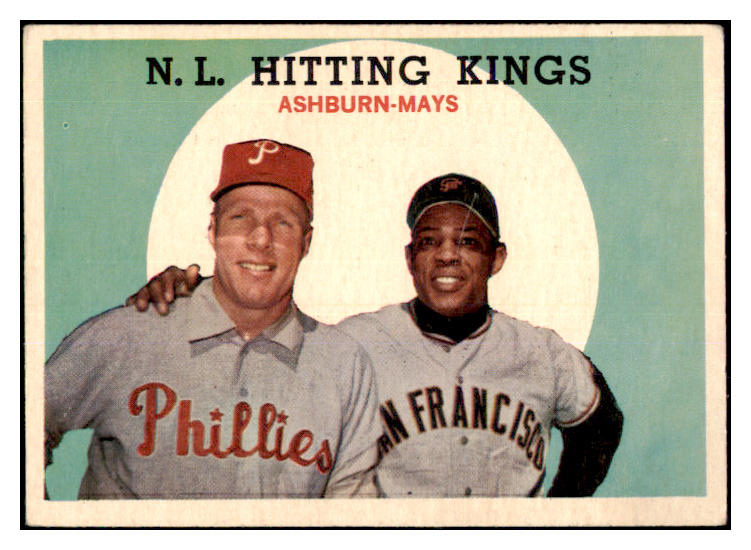 1959 Topps Baseball #317 Willie Mays Richie Ashburn EX 504204