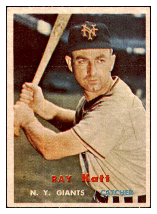 1957 Topps Baseball #331 Ray Katt Giants GD-VG 504212