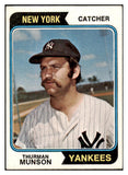 1974 Topps Baseball #340 Thurman Munson Yankees NR-MT 504248