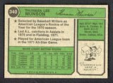 1974 Topps Baseball #340 Thurman Munson Yankees NR-MT 504249