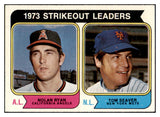 1974 Topps Baseball #207 Strike Out Leaders Nolan Ryan NR-MT 504259