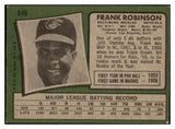 1971 Topps Baseball #640 Frank Robinson Orioles VG-EX 504267