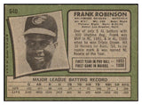 1971 Topps Baseball #640 Frank Robinson Orioles VG-EX 504268