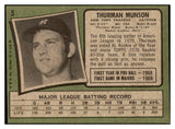 1971 Topps Baseball #005 Thurman Munson Yankees VG-EX 504270