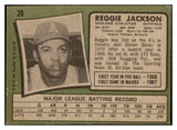 1971 Topps Baseball #020 Reggie Jackson A's VG-EX 504277