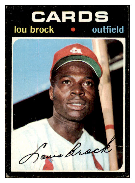 1971 Topps Baseball #625 Lou Brock Cardinals EX 504285