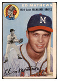 1954 Topps Baseball #030 Eddie Mathews Braves VG 504348