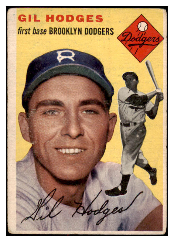 1954 Topps Baseball #102 Gil Hodges Dodgers VG 504357