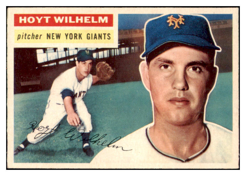 1956 Topps Baseball #307 Hoyt Wilhelm Giants EX-MT/NR-MT 504383