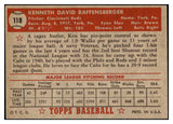 1952 Topps Baseball #118 Ken Raffensberger Reds EX-MT 504420