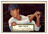 1952 Topps Baseball #069 Virgil Stallcup Reds EX-MT Black 504422