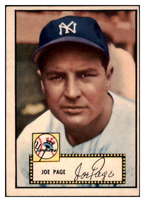 1952 Topps Baseball #048 Joe Page Yankees EX-MT Black Correct 504429