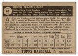 1952 Topps Baseball #048 Joe Page Yankees EX-MT Black Correct 504429