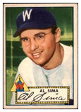 1952 Topps Baseball #093 Al Sima Senators EX+/EX-MT 504443