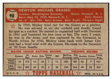 1952 Topps Baseball #090 Mickey Grasso Senators EX 504447