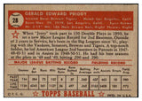 1952 Topps Baseball #028 Jerry Priddy Tigers EX Red 504451