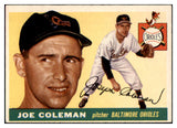 1955 Topps Baseball #162 Joe Coleman Orioles NR-MT 504453