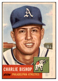 1953 Topps Baseball #186 Charlie Bishop A"S EX-MT 504456