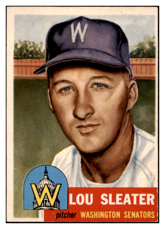 1953 Topps Baseball #224 Lou Sleater Senators EX-MT 504467