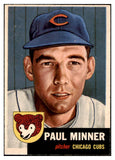 1953 Topps Baseball #092 Paul Minner Cubs NR-MT 504486