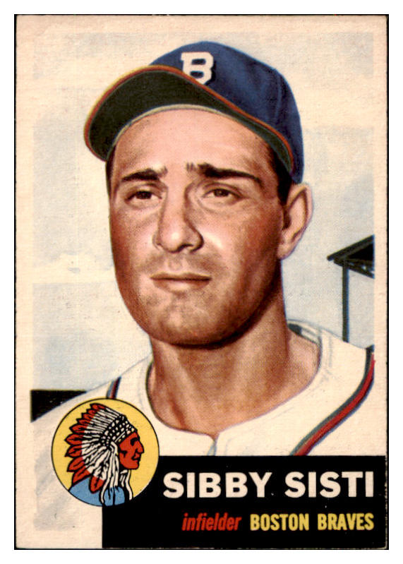 1953 Topps Baseball #124 Sibby Sisti Braves NR-MT 504494