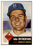 1953 Topps Baseball #137 John Rutherford Dodgers NR-MT 504498