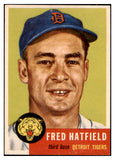 1953 Topps Baseball #163 Fred Hatfield Tigers NR-MT 504503