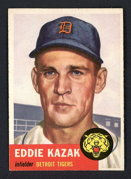 1953 Topps Baseball #194 Eddie Kazak Tigers NR-MT 504511