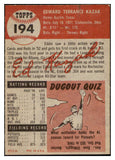 1953 Topps Baseball #194 Eddie Kazak Tigers NR-MT 504511