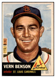 1953 Topps Baseball #205 Vern Benson Cardinals NR-MT 504514