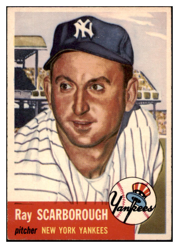 1953 Topps Baseball #213 Ray Scarborough Yankees NR-MT 504515