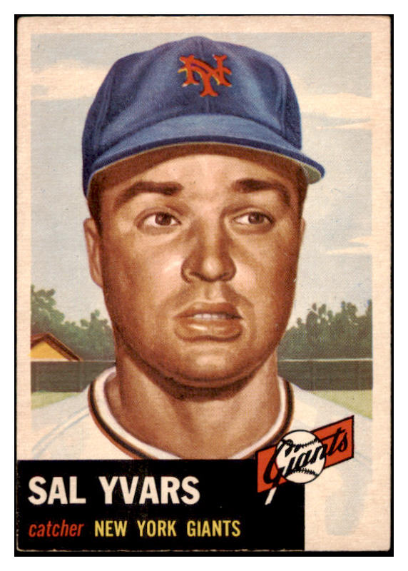 1953 Topps Baseball #011 Sal Yvars Giants EX-MT 504519