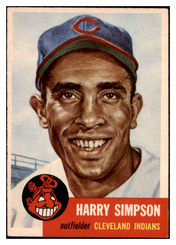 1953 Topps Baseball #150 Harry Simpson Indians EX-MT 504532