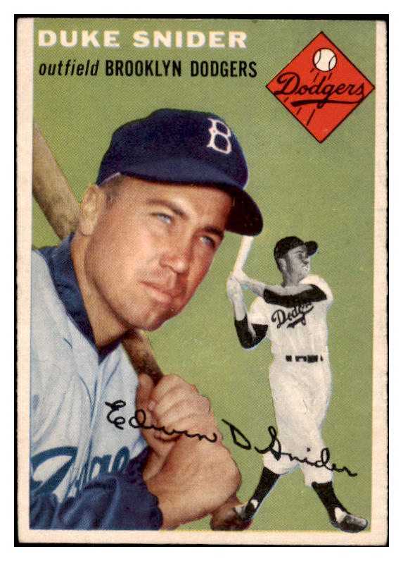 1954 Topps Baseball #032 Duke Snider Dodgers EX+/EX-MT 504539