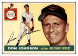 1955 Topps Baseball #165 Don Johnson Orioles EX-MT 504551