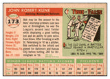 1955 Topps Baseball #173 Bob Kline Senators EX-MT 504559