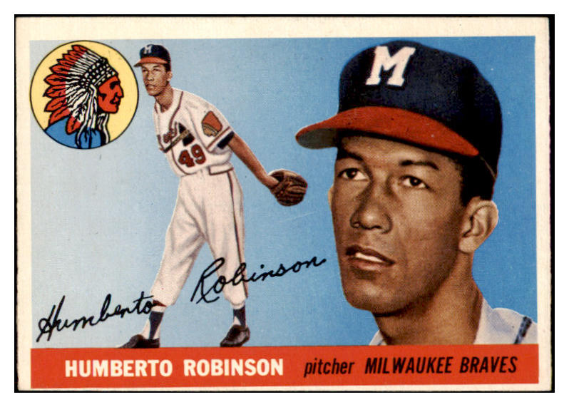 1955 Topps Baseball #182 Humberto Robinson Braves EX-MT 504567