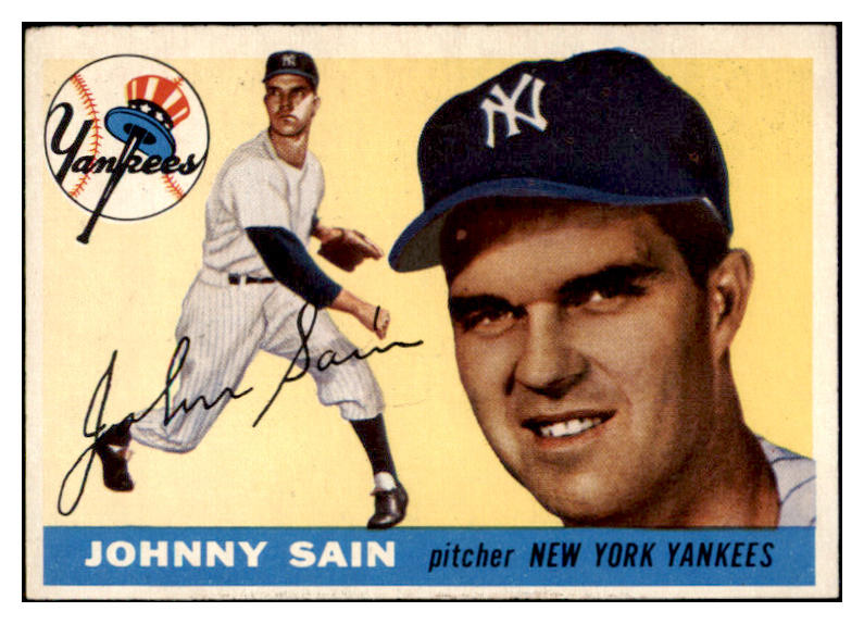 1955 Topps Baseball #193 Johnny Sain Yankees EX-MT 504575