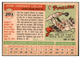 1955 Topps Baseball #201 Sherm Lollar White Sox EX 504581