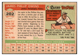 1955 Topps Baseball #202 Jim Owens Phillies EX-MT 504582