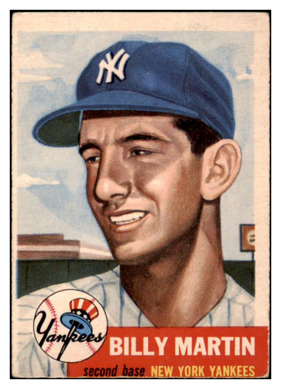 1953 Topps Baseball #086 Billy Martin Yankees VG-EX 504589