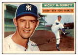 1956 Topps Baseball #340 Mickey McDermott Yankees EX 504624