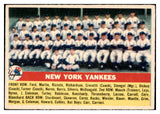 1956 Topps Baseball #251 New York Yankees Team EX 504627