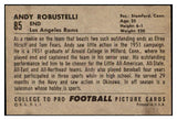 1952 Bowman Large Football #085 Andy Robustelli Rams EX 504635