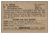 1952 Bowman Large Football #017 Y.A. Tittle 49ers EX 504636