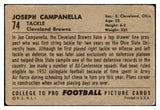 1952 Bowman Large Football #074 Joe Campanella Browns GD-VG 504639