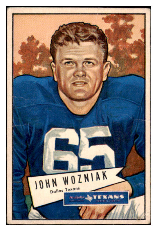 1952 Bowman Large Football #097 John Wozniak Texans GD-VG 504641